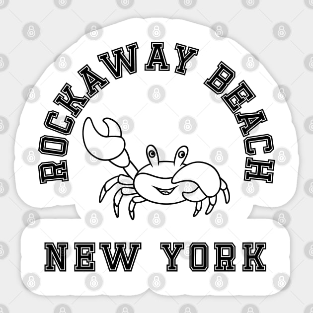 Rockaway Beach Crab (Light Colors) Sticker by Proud Town Tees